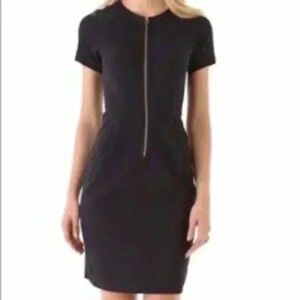 Rebecca Taylor Tech Dress Navy Zipper Sheath